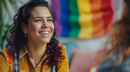 Happy situation business meeting with LGBTQ leader and team working in meeting room for marketing planning. Stock Photo photography