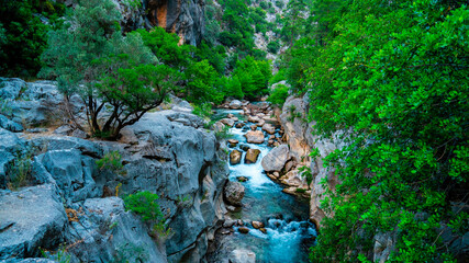 Yazılı Canyon Nature Park has a remarkable structure with its stones in the lake, green views and...