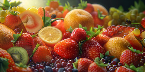 fruit and vegetables, A variety of fruits are shown in this picture.
