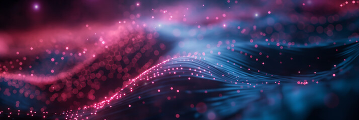 Obraz premium An explosion of lively light Reminiscent of the magic of neon lights Laser Disco., Dark areas are like light trails. Roller Wave and Cloud Core