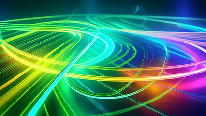 Obraz premium カラフルな抽象的な背景 金属 砂金 テープ リボン スプリング ガラス 宝石 abstract background