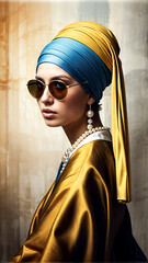 Modern Pearl: A Digital Fusion of Timeless Beauty and Urban Edge