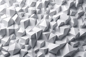 A black and white wall constructed entirely of paper, showcasing a unique mix of origami folds and acrylic on cardboard.Minimalist 3D White Backdrop.