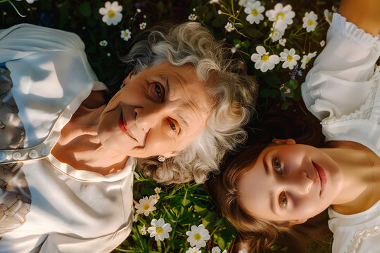 Grand-m&egrave;re avec sa petite fille