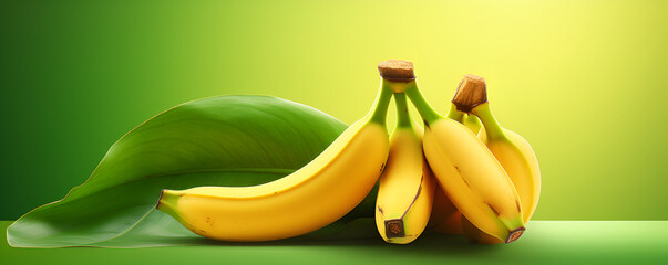 Fresh ripe banana a healthy snack for a clean lifestyle
