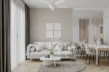 Contemporary Elegance Minimalist Living Room,Modern Minimalist Home Decor