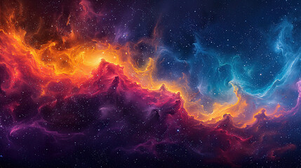 Cosmic space, stars and galaxies in outer space.