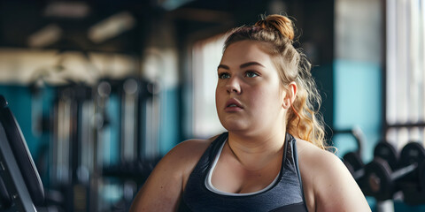 portrait of a woman in the gym