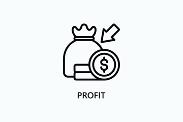 Profit Vector Icon Or Logo Illustration