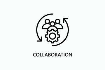 Collaboration Vector Icon Or Logo Illustration