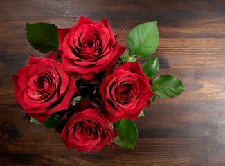 Red roses bouquet background