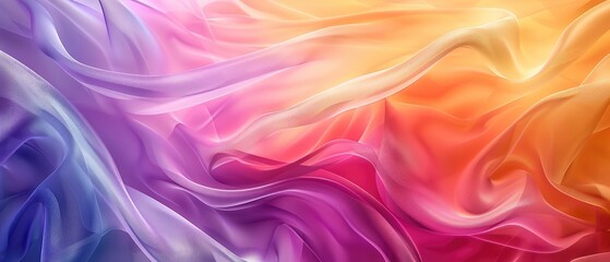 Fototapeta premium Striking backdrop with vivid, flowing silk in a delicate and sophisticated abstract design.