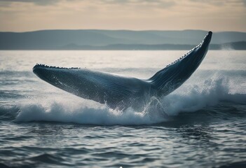Fototapeta premium Blue whale in the sea