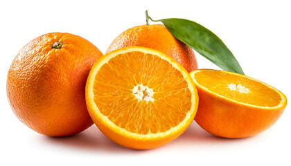 Orangen isoliert auf weißen Hintergrund, Freisteller 