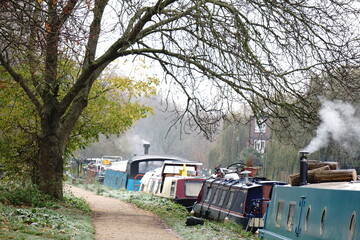 Boats In The Lea River in London