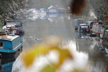 Boats In The Lea River in London
