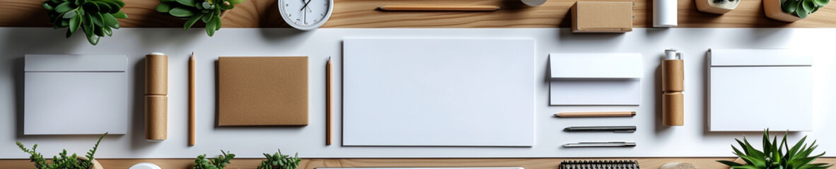 Fototapeta premium stationery on white background.