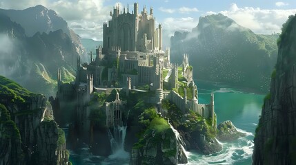 Elven Tower on Lush Island: Alternate Fortress of Solitude Imagery