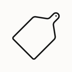 Chopping board line icon. Kitchen appliance, cooking sign, symbol. Isolated on a white background. Pixel perfect. Editable stroke. 64x64.