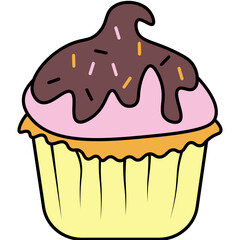 Cute Cake Illustration