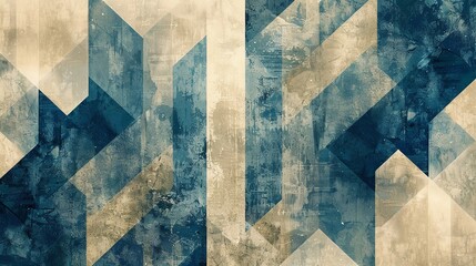 Geometry texture repeat creative modern pattern geometric grunge blue and beige white background