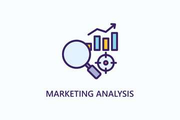 Marketing Analysis Vector Icon Or Logo Illustration