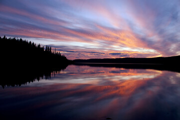 sunset over the lake, åre,jämtland,sweden,sverige,norrland,Mats