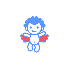 Cupid icon or Valentines day symbol