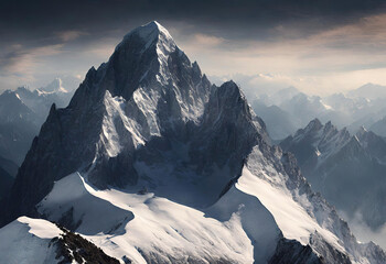 snow covered mountains