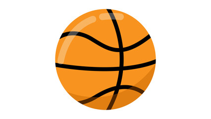 simple cute orange basket ball icon