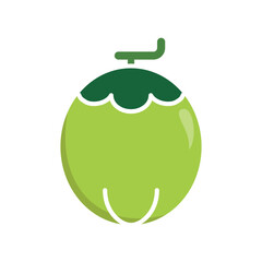 coconut fruit icon vector in trendy style