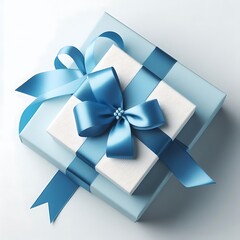 blue gift boxes with white background