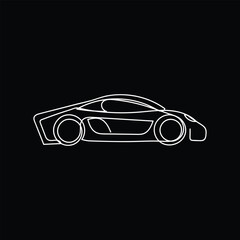 car one line art, car continuous line art , car minimal line art design 