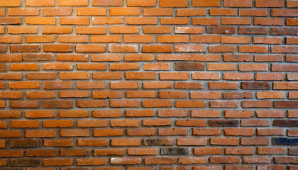 Fototapeta premium Classic brown brick wall texture for background. 