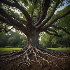 Helen Keller's Legacy: An image of a tree with roots firmly planted in the ground, symbolizing...