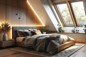 Bedroom, modern bedroom
