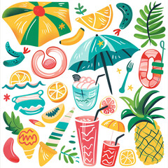 Summer Elements Clipart Collection