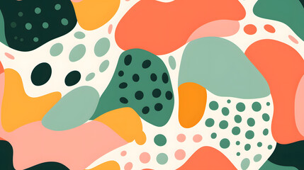 modern color palate organic shapes pattern abstract graphic poster background
