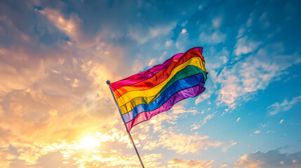 World Pride 2023. LGBTQIA+ community flag. Pride flag Stock Photo photography