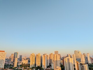 Fotos aéreas da região do Brooklin em São Paulo. Zona Sul, ao amanhecer, e também o skyline dos prédios mais modernos.