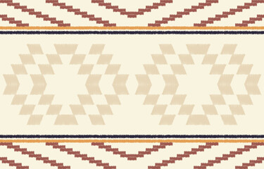 Ethnic abstract ikat art. Aztec ornament print. geometric ethnic pattern seamless  color oriental.  Design for background ,curtain, carpet, wallpaper, clothing, wrapping, Batik, vector illustration.