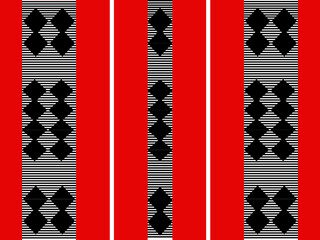 Illustration of the Traditional Weaved Igorot Costume. Philippines Tribal Ethnic Group Seamless Pattern