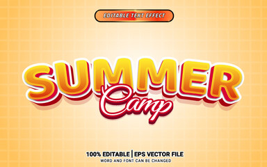 3d summer yellow shiny bright text effect design