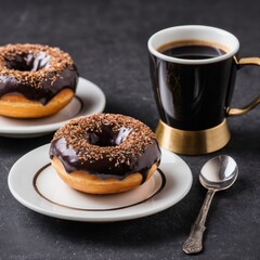 coffee with donut