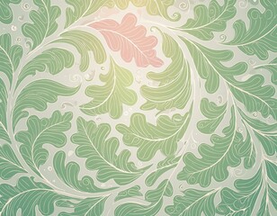 Fototapeta premium Leafy Greens Swirl - a wallpaper featuring swirling patterns of leafy greens like kale, spinach, and Swiss chard