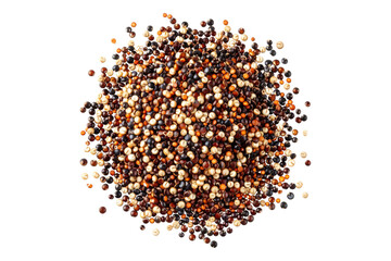 Mixed quinoa seeds Isolated on transparent background