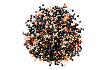 Mixed quinoa seeds Isolated on transparent background