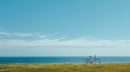 Obraz premium bicycle , horizon, with copy space. world bicycle day