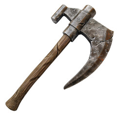 metal axe element_hyperrealistic_hyper detailed_isolated on transparent background
