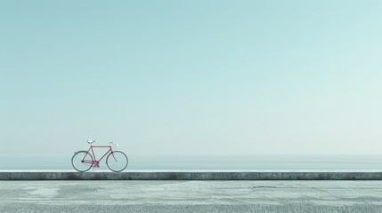 Fototapeta premium bicycle , horizon, with copy space. world bicycle day
